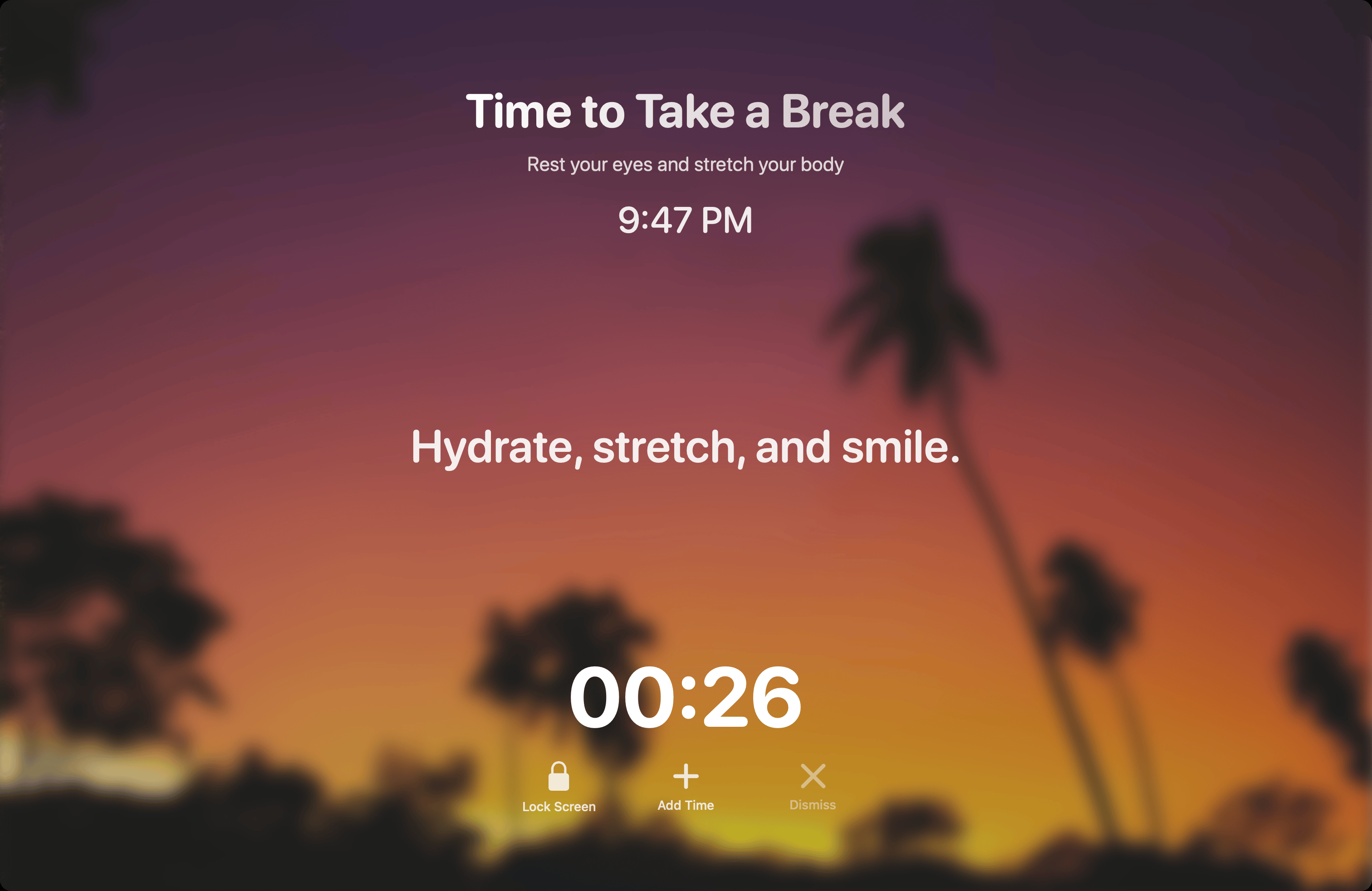 Take a Break App Screenshot